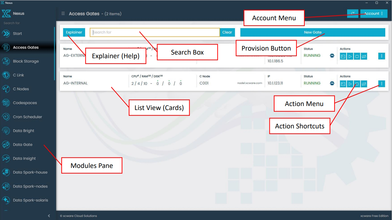 xcware {DASHNOARDNAME} Interface Orientation