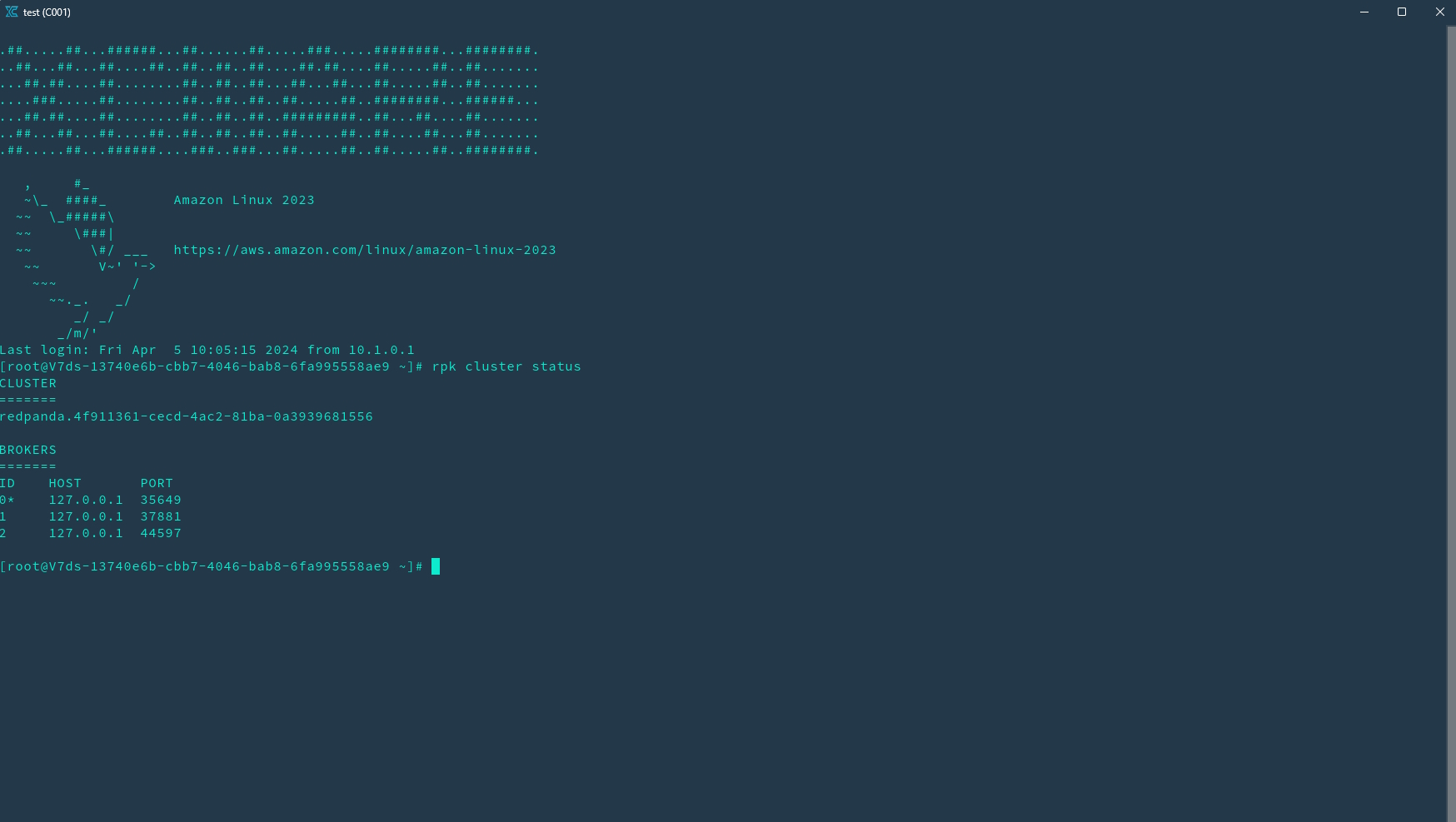 Data Stream Terminal Window
