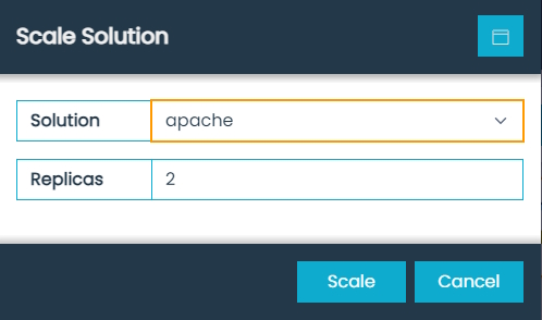 Magna-app Scale Solution Dialog