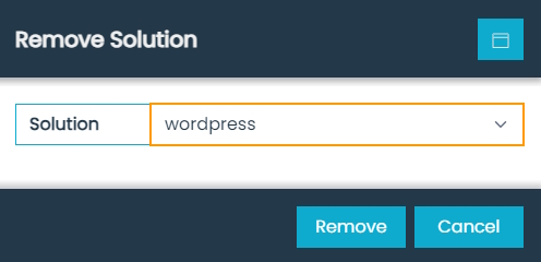 Magna-nodes Remove Solution Dialog