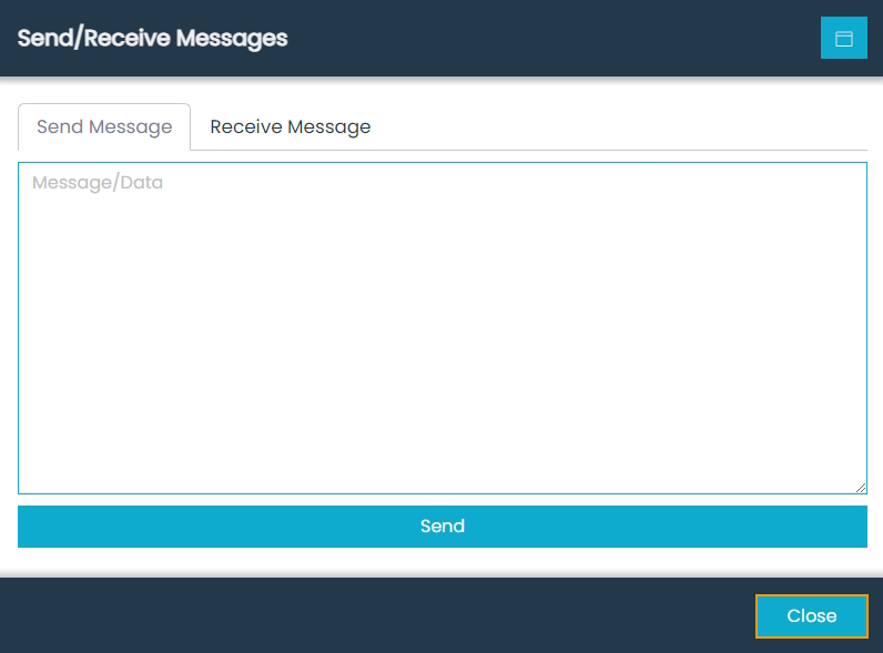 Serverless-mq Send/Receive Dialog